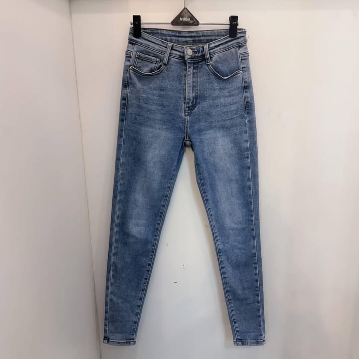 素面牛仔窄管褲 - Image 8