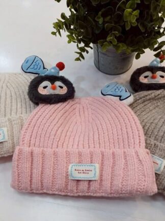 企鵝立體公仔針織毛帽