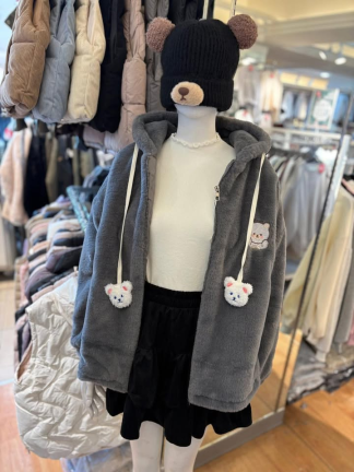 熊熊造型毛絨外套