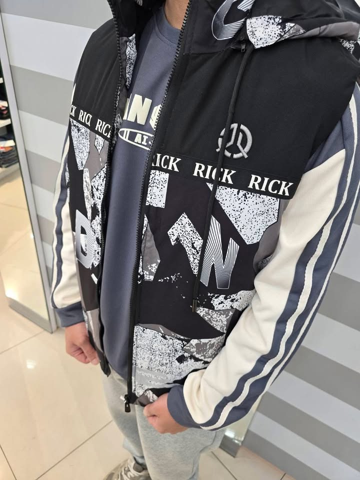 層次感天花板!美式拼貼連帽羽絨背心 - Image 6