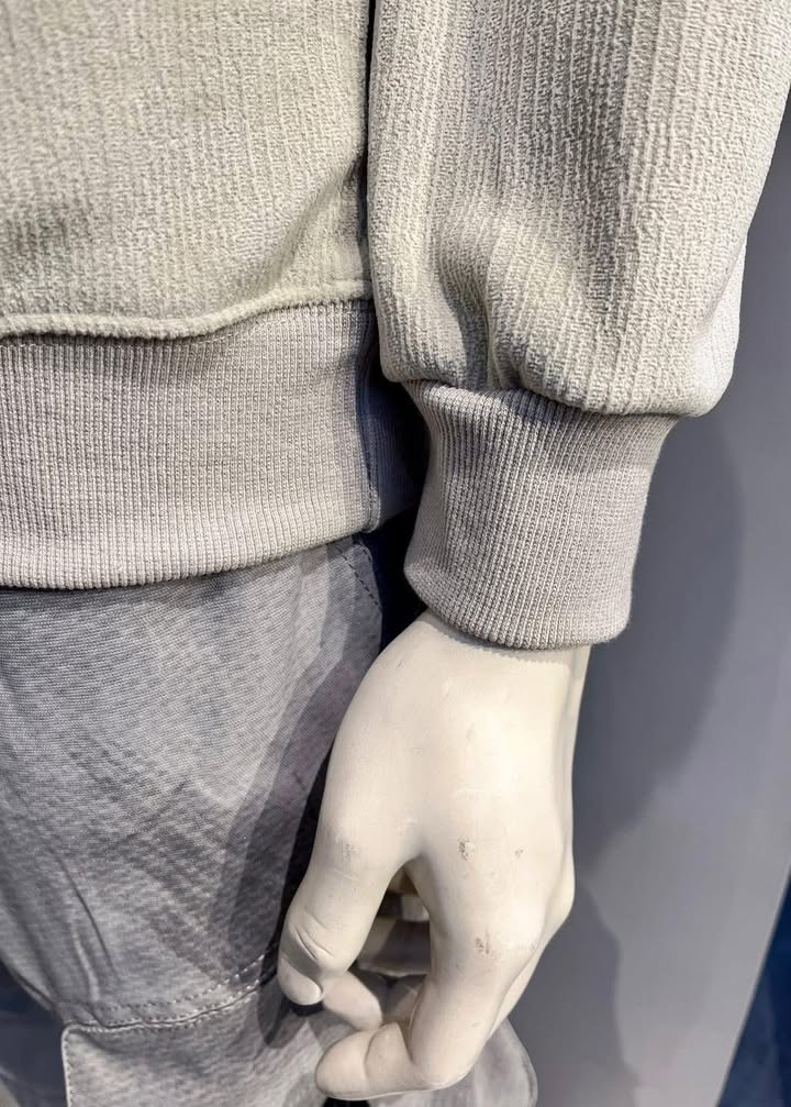 綿絨男版刷毛大學T - Image 5