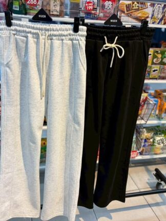 灰色抽繩寬褲｜懶人系日常神褲