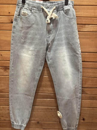 寬版彈力束口褲