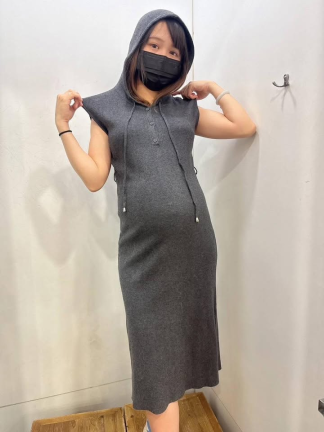 連帽針織洋裝