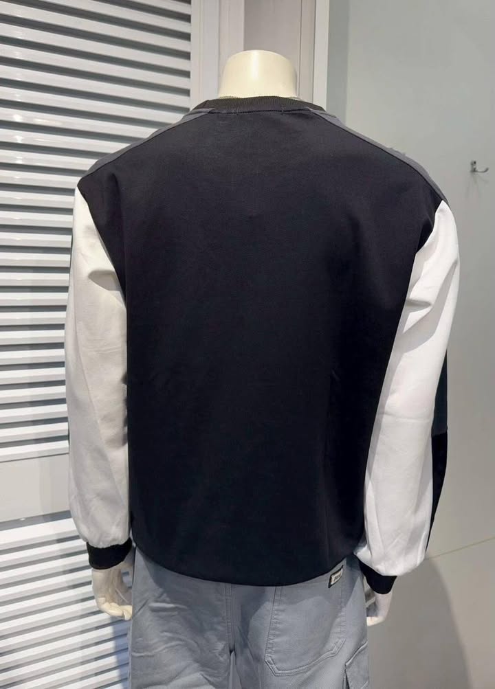 男版拼色大學T - Image 8