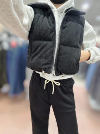 燈芯絨鋪棉背心|保暖又顯瘦