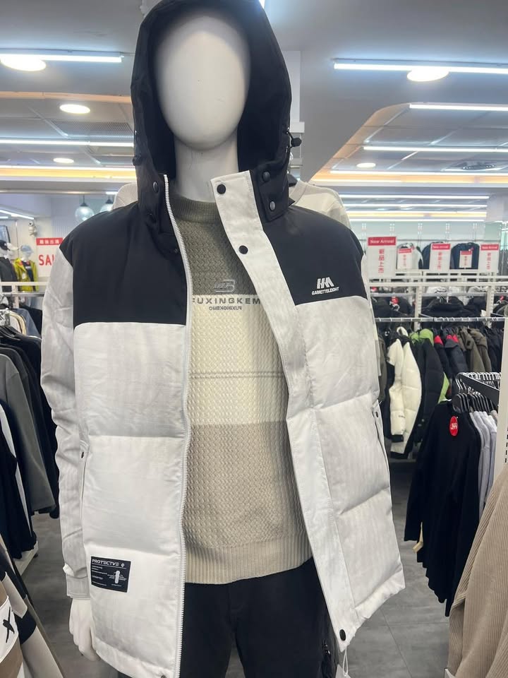 機能拼色立領羽絨外套:圖片 5