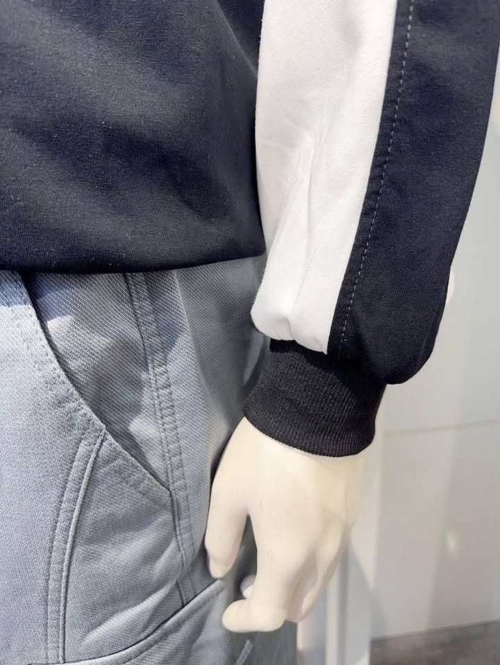 男版拼色大學T - Image 6