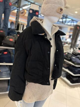 燈芯絨澎澎短版保暖外套