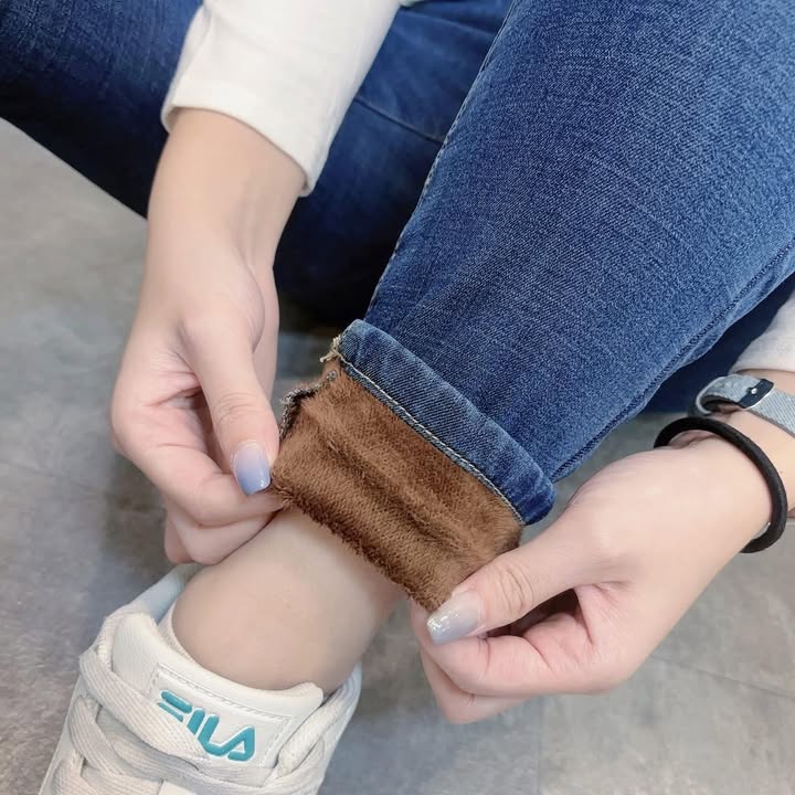 刷毛保暖修身牛仔褲:圖片 4