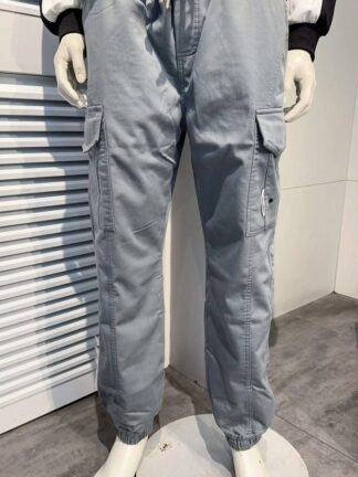 男版刷毛束口口袋褲