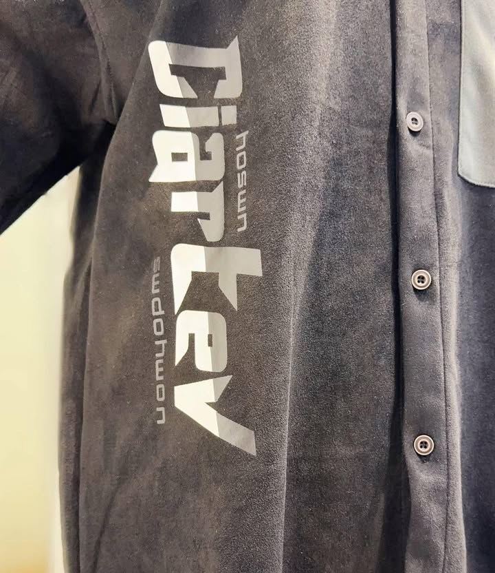 加大撞色口袋麂皮襯衫:圖片 4