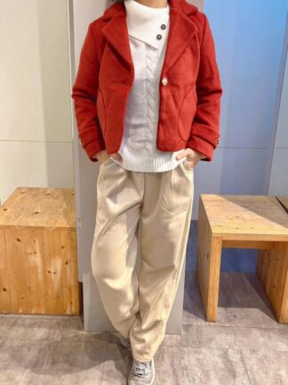 氣質短版毛呢大衣