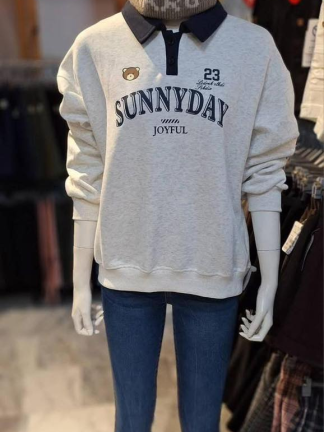 SUNNYDAY 翻領休閒衛衣.舒適日常款