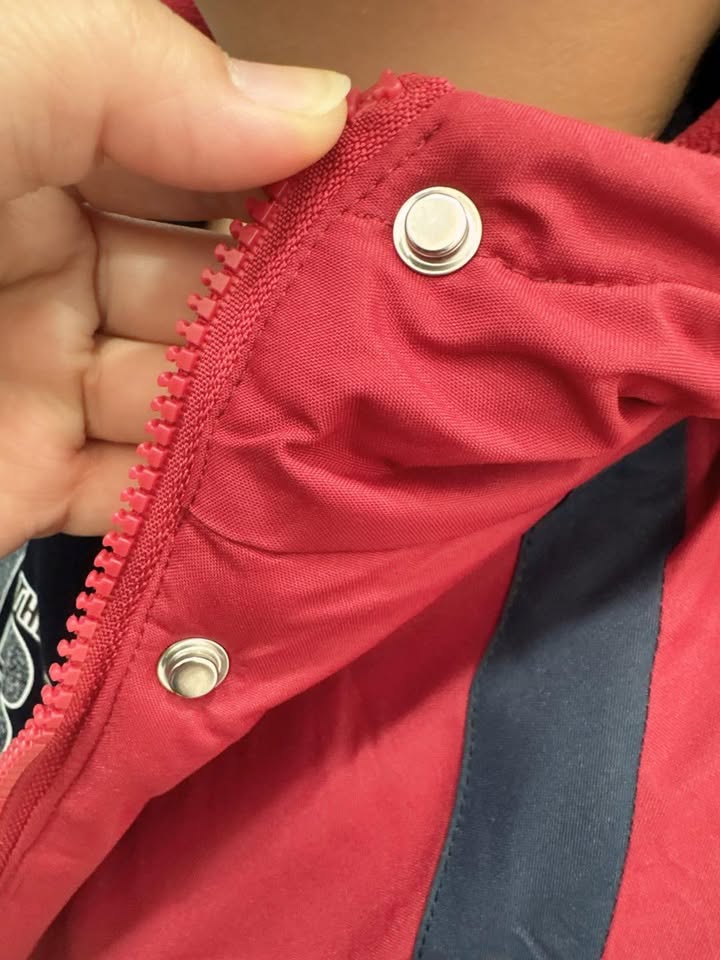 酒紅拼色連帽外套:圖片 8