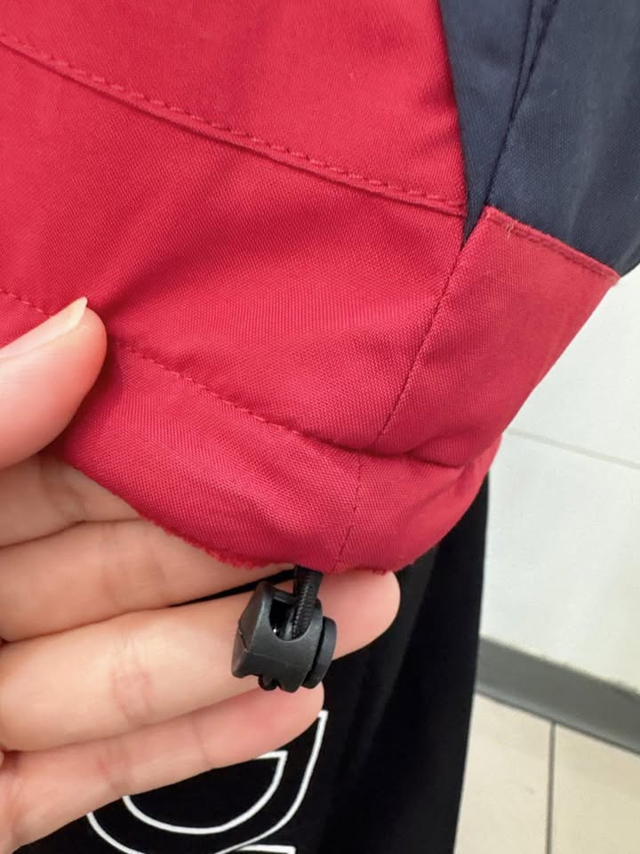 酒紅拼色連帽外套:圖片 6