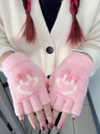 Q版兔耳♡造型半指手套