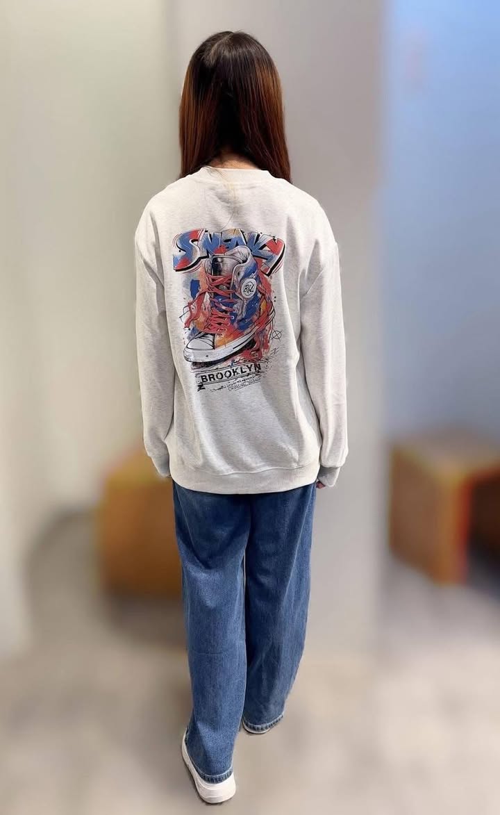 英文字母印花大學T - Image 6