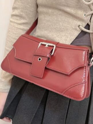 復古扣環．質感小方包