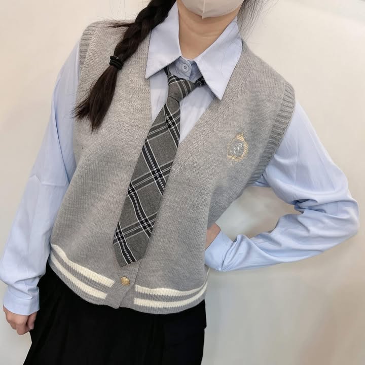 學院氣質.襯衫背心三件組 - Image 3