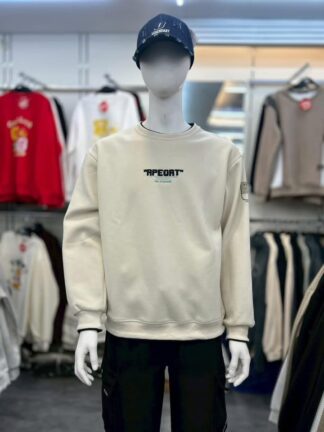 極簡字樣刷毛大學T