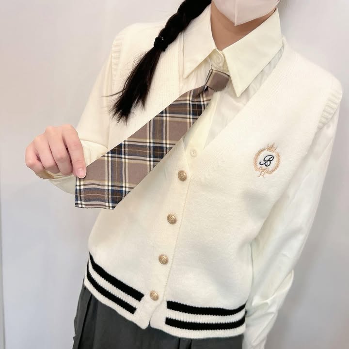學院氣質.襯衫背心三件組 - Image 2
