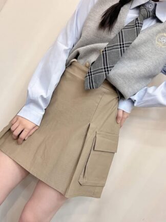 率性口袋．顯瘦A字短裙