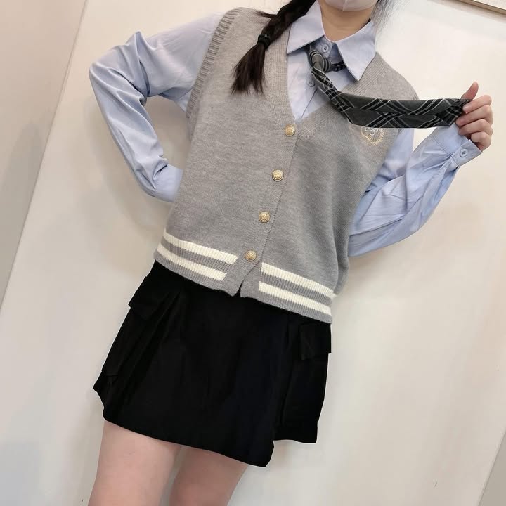 學院氣質.襯衫背心三件組 - Image 11
