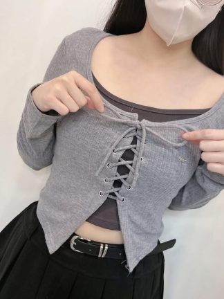 小性感綁帶．短版上衣