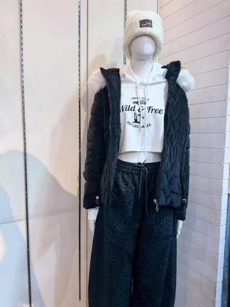 雲朵毛毛領極暖羽絨短外套