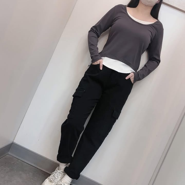 鬆緊腰工作風口袋長褲 - Image 12