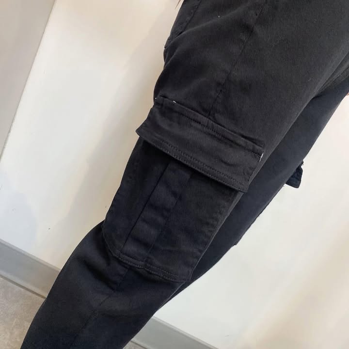 鬆緊腰工作風口袋長褲 - Image 7