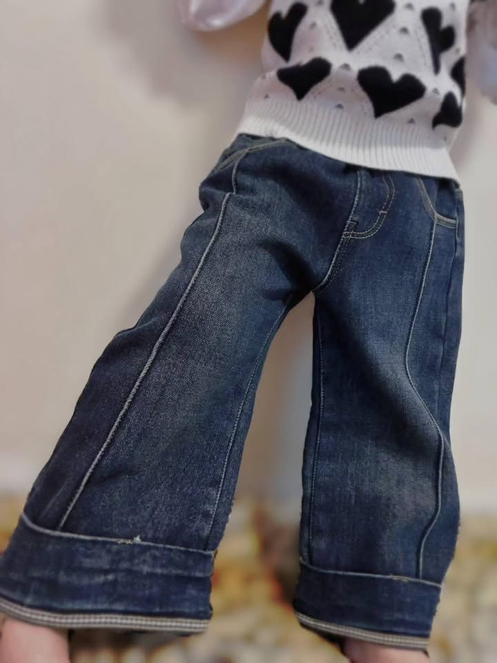 加絨韓版牛仔褲:圖片 4