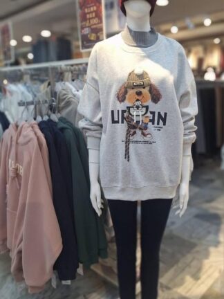 可愛小狗印花刷毛上衣.休閒百搭必收款