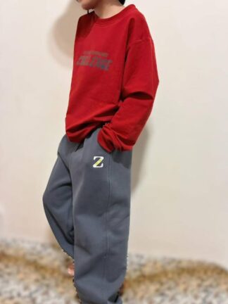 兒童長褲 秋冬季兒童加絨加厚韓版寬鬆男女寶寶刺繡保暖百搭洋氣休閒束腳褲