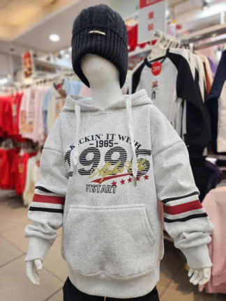 大童刷毛帽T｜美式街頭風