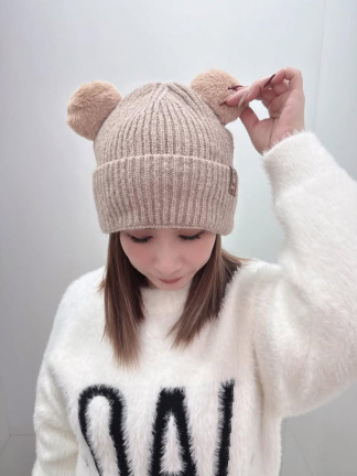 小熊耳毛帽