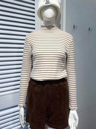 燈芯絨鬆緊腰短褲