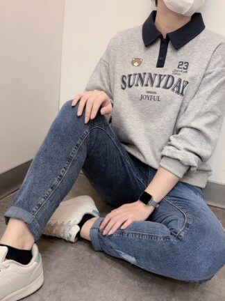 SUNNYDAY 熊熊學院風翻領上衣