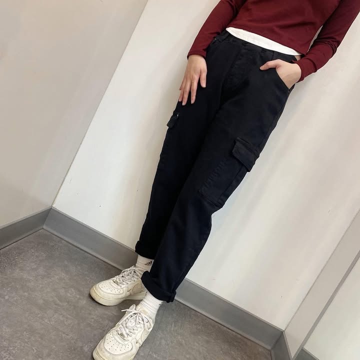 鬆緊腰工作風口袋長褲 - Image 8