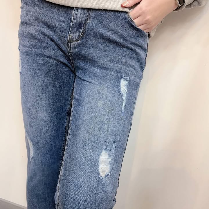 率性刷色修身牛仔褲:圖片 3