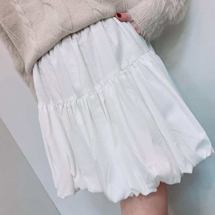 花苞抓皺蛋糕短裙 - Image 7
