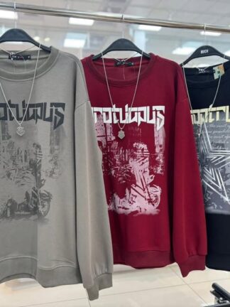 中大尺碼｜街頭圖像大學T（無刷毛）