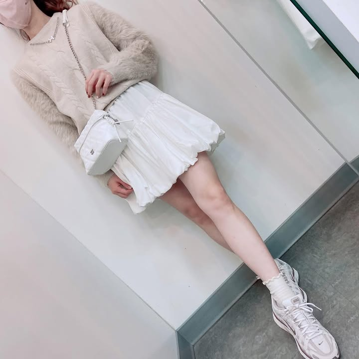 花苞抓皺蛋糕短裙 - Image 9