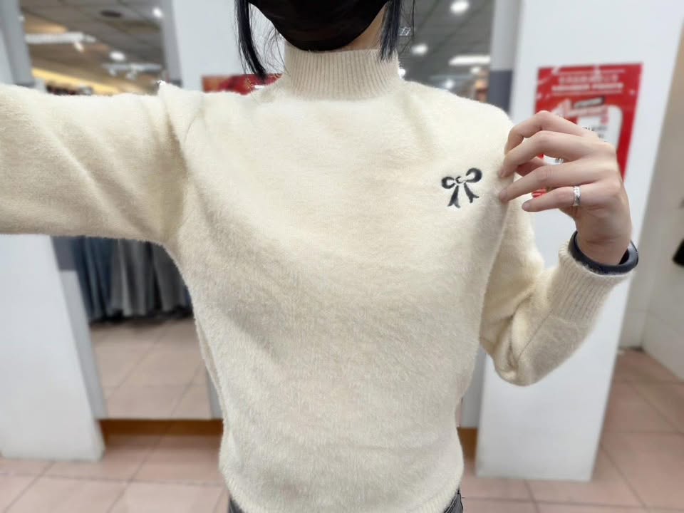 蝴蝶結刺繡針織上衣:圖片 5