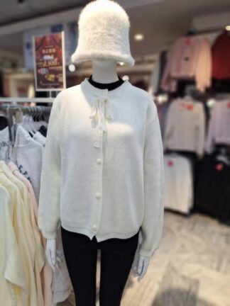 🌼 氣質蕾絲綁結針織外套 🌼