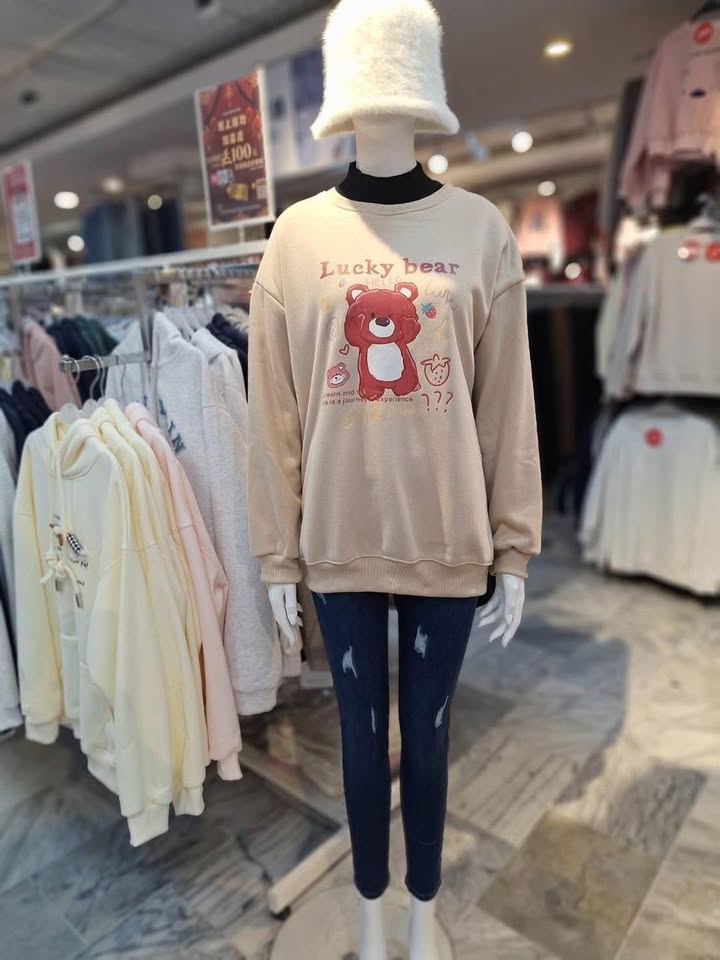 Lucky Bear 刷毛大T.可愛療癒系:圖片 7