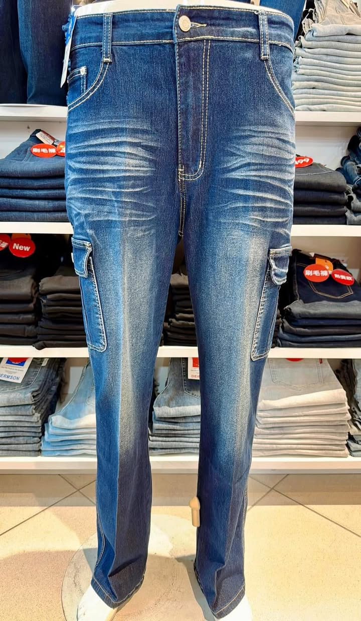 #刷紋工裝牛仔褲:圖片 8