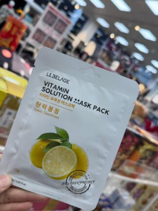 【韓國 LEBELAGE 維他命亮白面膜】補水保濕・提亮膚色・彈潤淨透｜單片裝