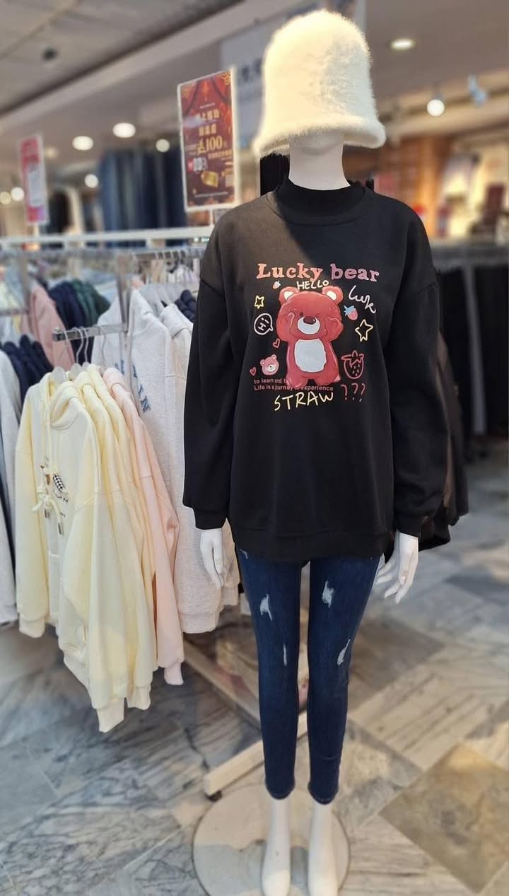 Lucky Bear 刷毛大T.可愛療癒系:圖片 8